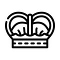 crown spain king line icon vector illustration