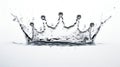 Crown Splash in Clear Water. Generative ai