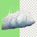 Realistic water splash isolated wave-style on a transparent background.