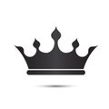 Crown symbol with black Color isolate on White Background ,My de