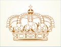 Crown symbol. Vector drawing icon