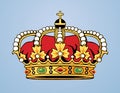 Crown symbol. Vector drawing icon