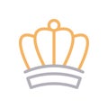 Crown thin line colour icon