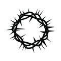 Crown of thorns black simple icon