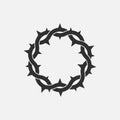 Crown of thorns icon. God friday. Vector illustration