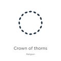 Crown of thorns icon vector. Trendy flat crown of thorns icon from religion collection isolated on white background. Vector Royalty Free Stock Photo