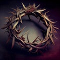 Crown of thorns, Jesus Christ crucifixion and resurrection at good friday, christian belief and religion