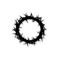 Crown of thorns of Jesus Christ. One flat icon on a white background. Royalty Free Stock Photo