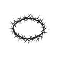Crown of thorns of Jesus Christ. One flat icon on a white background. Royalty Free Stock Photo