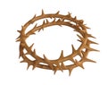 Crown of thorns of Jesus Christ. Religion Easter symbol salvation. 3d icon graphic drawing isolated on white background Royalty Free Stock Photo