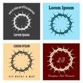 Crown of thorns logo set Royalty Free Stock Photo