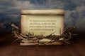 Crown of Thorns Nails and Scripture Royalty Free Stock Photo