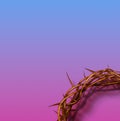 crown of thorns in purple background Royalty Free Stock Photo