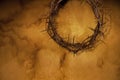 Crown of thorns on a textured background