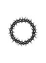 Crown of Thorns.Vector grunge silhouette of the black crown of thorns of Jesus Christ
