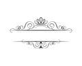 Crown tiara swirls line illustration