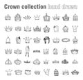 Crown, vector hand drawn vector