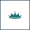 crown vector icon  king crown simple icon Royalty Free Stock Photo