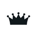 Crown vector king icon. Princess queen simple crown icon shape Royalty Free Stock Photo