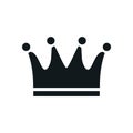 Crown vector king icon. Princess queen simple crown icon shape Royalty Free Stock Photo