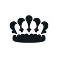 Crown vector king icon. Princess queen simple crown icon shape Royalty Free Stock Photo