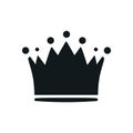Crown vector king icon. Princess queen simple crown icon shape Royalty Free Stock Photo