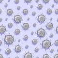 Crown Virus pattern. Background. Wuhan. Vector seamless pattern.