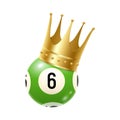 Crowned Bingo Ball Composition