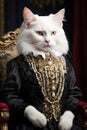 Crowned Elegance: Captivating Moments of Your Cat\'s Queenly Demeanor Royalty Free Stock Photo