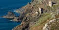 Crowns Engine Houses at Botallack - Tin and Copper mine in Cornwall England Royalty Free Stock Photo
