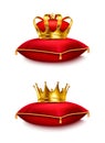 Crowns On Pillow Realistic Set