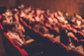 People during a show. Intentionally blurred background Royalty Free Stock Photo