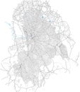 Croydon, Greater London, United Kingdom high detail vector map