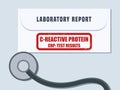 CRP blood test lab results Royalty Free Stock Photo