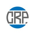 CRP letter logo design on white background. CRP creative initials circle logo concept