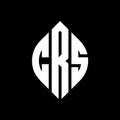 CRS circle letter logo design with circle and ellipse shape. CRS ellipse letters with typographic style. The three initials form a Royalty Free Stock Photo