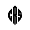 CRS circle letter logo design with circle and ellipse shape. CRS ellipse letters with typographic style. The three initials form a Royalty Free Stock Photo