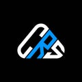 CRS letter logo creative design with vector graphic, CRS simple and modern logo in round triangle shape Royalty Free Stock Photo