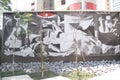 Guernica painting Ceramic wall, sidewalk decoration detail