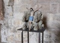 Crucified Christ between lambs heads by Nino Longobardi in a room of the Castel Del Monte Royalty Free Stock Photo