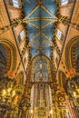 Crucifix Altar Ceiling St Mary's Basilica Church Krakow Poland