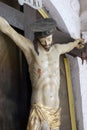 Crucifix, altar of the Holy Cross in the Saint Martin Church in Zrnovo, Croatia