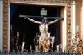 Crucifix being carried out of church, Malaga.