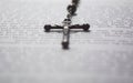 Crucifix on a book Royalty Free Stock Photo