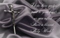 Crucifix Cross on black background with text for holy week