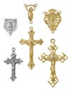 Crucifix Crosses and Rosary Center Pieces