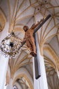 Crucifix in Frauenkirche in Munich, Germany 2015 Royalty Free Stock Photo