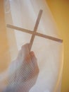 Crucifix in hand. Royalty Free Stock Photo