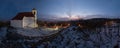 Cityscape of PÃÂ©cs in wintertime. Royalty Free Stock Photo