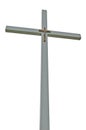 Crucifix light grey isolated catholic cross